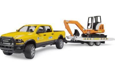 ram 2500 servisni vuz s minibagrem Bruder